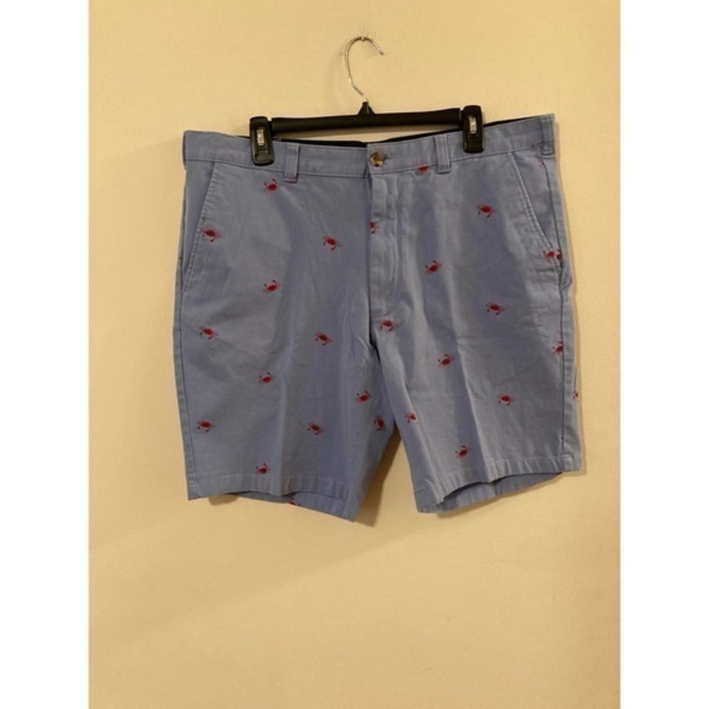 Men’s Club‎ Room Shorts Blue with Red Crabs Preppy Nautical size 36